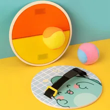 

Include Two Boards Fun Creative Interactive Family Fun Throwing Ball Wooden Sports Toys Promote Healthy Development of Children