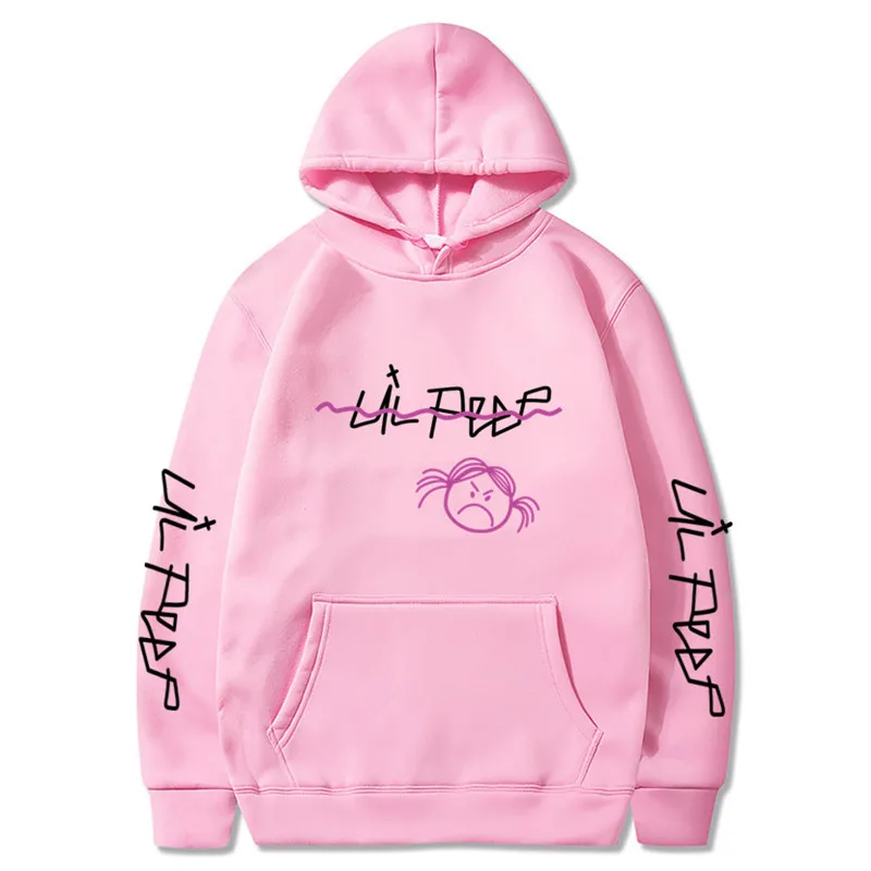 2019 Новинка Lil Peep толстовки мужские с капюшоном розовые Весна Осень Хип Хоп