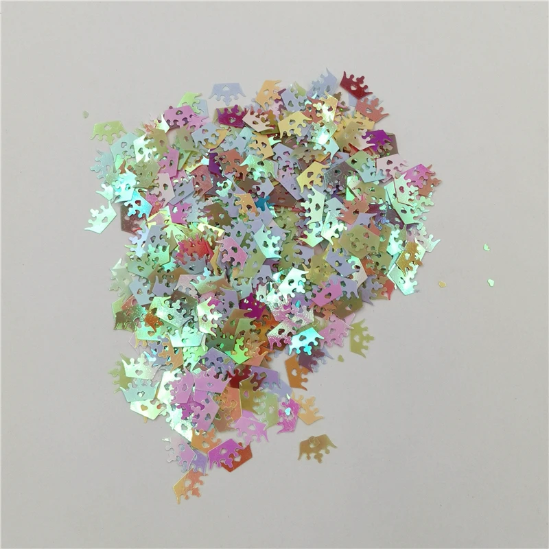 8g crown sequins color sequins diy accessories clothing accessories beads sequins greeting card lace decoration handmade - Color: mix color