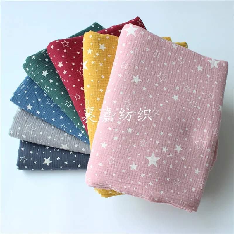 Хлопчатобумажная ткань для детей двойная марля креп-ткань малышей с принтом