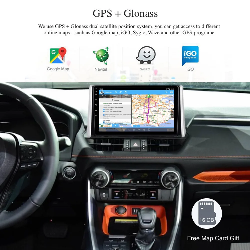 Excellent Android 9.0 Car Radio 2 Din GPS Navi for Toyota RAV4 2018 2019 PX6 DSP IPS HDMI 4Gb+64Gb 8-Core RDS WIFI Bluetooth AUX USB Map 1 Excellent Android 9.0 Car Radio 2 Din GPS Navi for Toyota RAV4 2018 2019 PX6 DSP IPS HDMI 4Gb+64Gb 8-Core RDS WIFI Bluetooth AUX USB Map 1