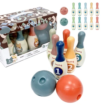 Set di giocattoli sportivi da bowling per bambini da interni Set di giochi interattivi per feste in famiglia genitore-figlio Divertenti giochi di sport all'aria aperta Regali Giocattoli per bambini