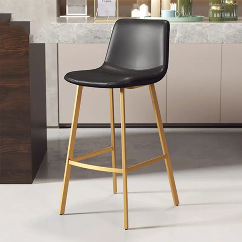 Gold and Black 65 Нордический барный стул стойка для ресторана с высокими табуретами для отдыха спинка два сидя высокие разные цвета - Цвет: Gold and Black 65