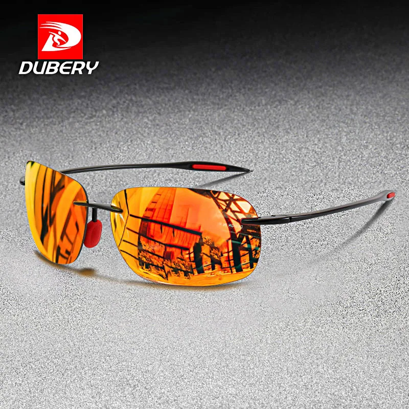 DUBERY Men Rimless Sunglasses Driving Shades Outdoor Sport Fishing Sun Glasses Ultralight Frame Photochrome Sonnenbrille UV400 | Аксессуары