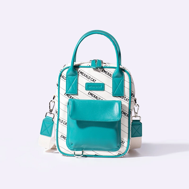 Модная женская сумка мессенджер с изумрудным котом 2019 на плечо тоут сумки
