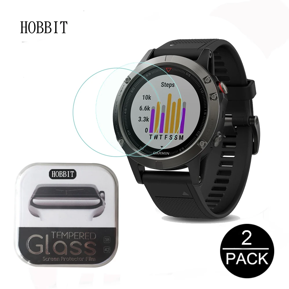 2 упаковки для Garmin Fenix 5 5S 0,3 мм 2.5D 9H прозрачная защитная пленка из закаленного стекла для экрана умные часы устойчивая к царапинам стеклянная пленка