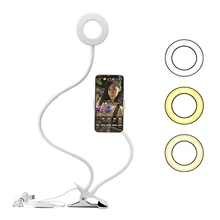 Long Arm Selfie Universal Holder 48 LEDs Ring Flash Fill Light Caster USB Clip Camera Cell Phone Stand 12w Lamp universal swivel flash stand holder for lamp and camera