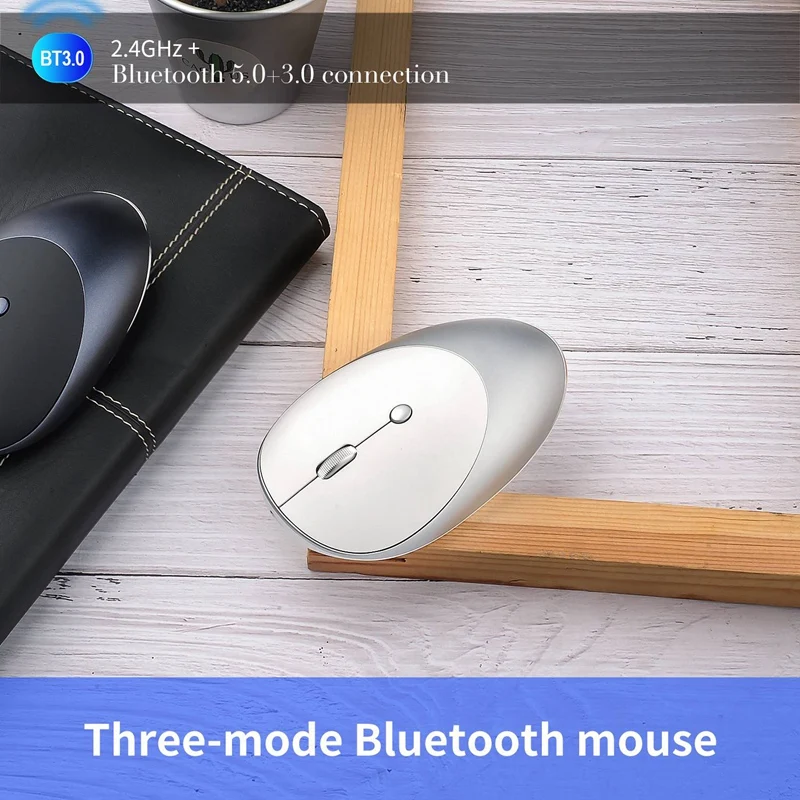 HXSJ T36 три режима Bluetooth 3,0+ 5,0+ 2,4G беспроводная мышь бесшумный дизайн 1600 dpi перезаряжаемая оптическая мышь для ПК ноутбука