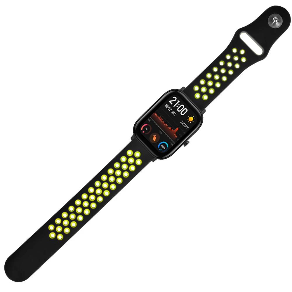 Для Amazfit GTS браслет 20 мм мягкий и удобный силиконовый двойной цвет сменный ремешок для часов с отверстиями для Amazfit GTS ремешок 20 мм