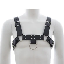Барный мужской костюм диджея черный кожаный ремень для ночного клуба сексуальный ГОГО танцевальная одежда для выступлений мужской ремень B1141