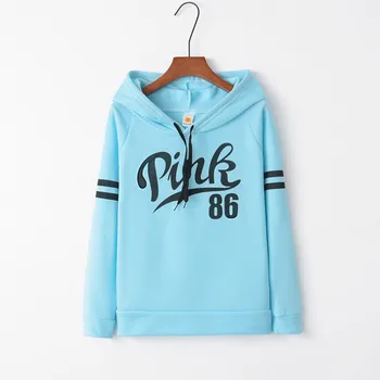 

Autumn and winter new fleece printing Hoodie loose casual sports Pullover fleece women's Hoodie