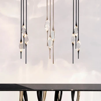 

modern luminaire crystal LED pendant lights Home Decoration E27 Light Fixture restaurant pendant lights deco maison hanglamp
