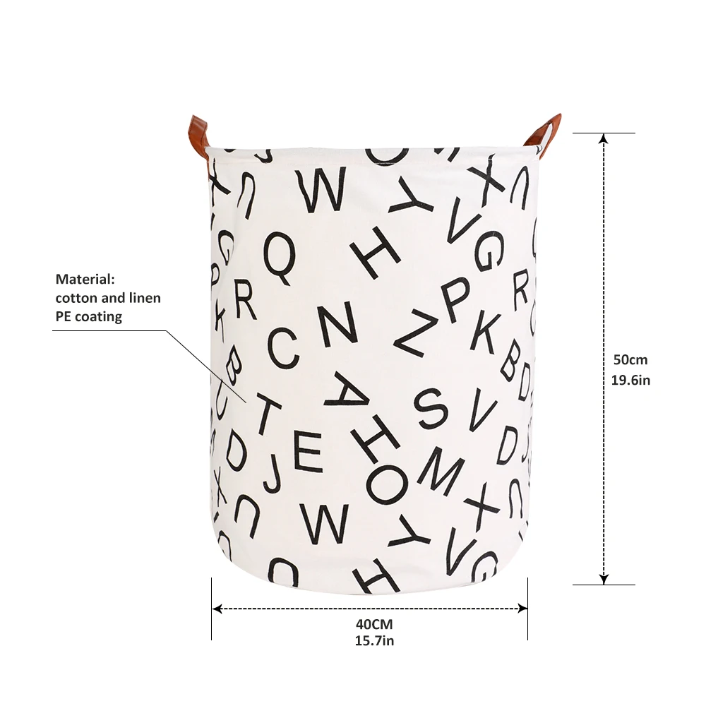 Большая емкость 40x50 см Складная Прачечная Корзина круглый пакет для мусора большая корзина складная игрушка вешалка для одежды ведро Органайзер - Цвет: A 14