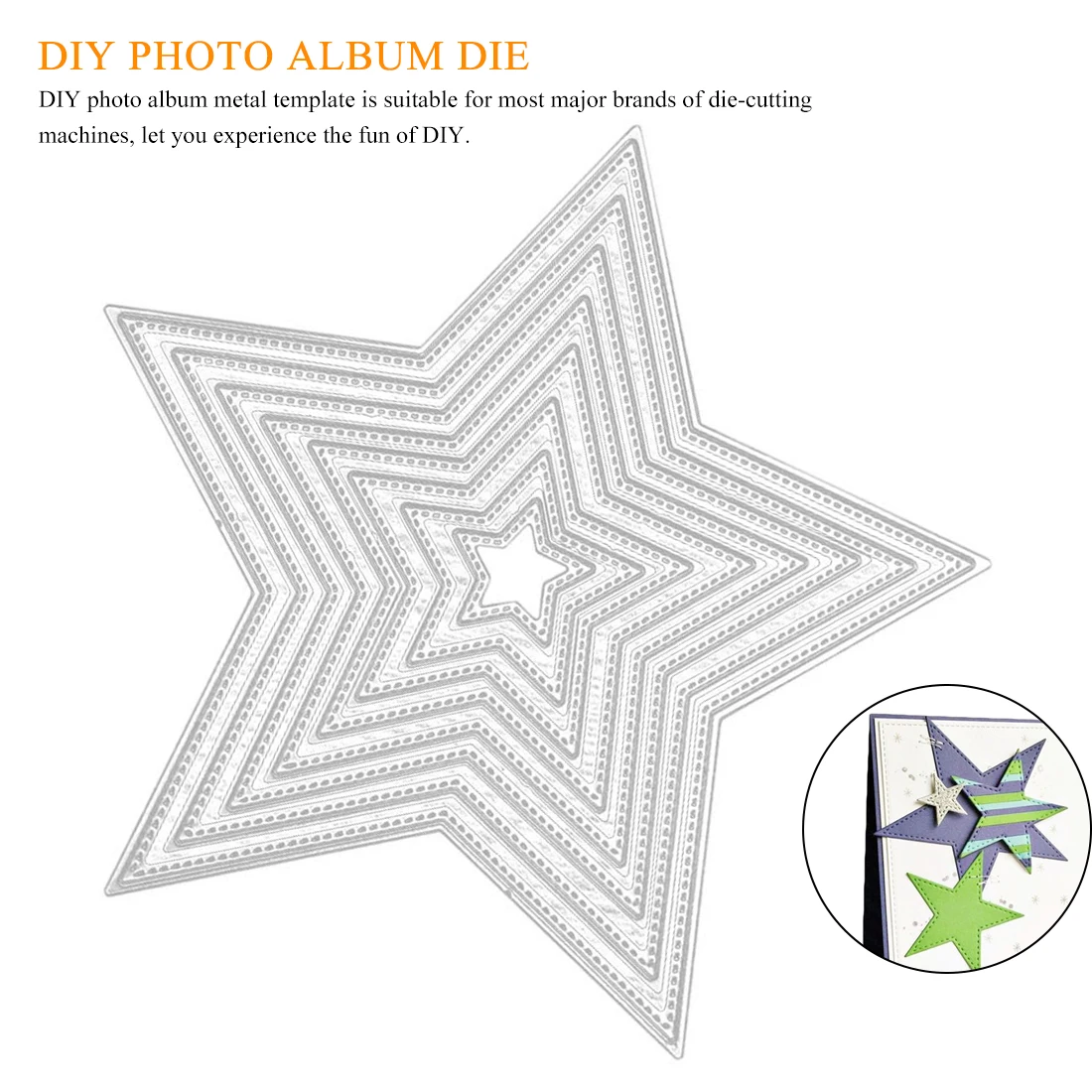 

Carbon Steel Embossed Five-pointed Star Creative Puzzle Development Knife Mold Personality Knife Cutting Dies