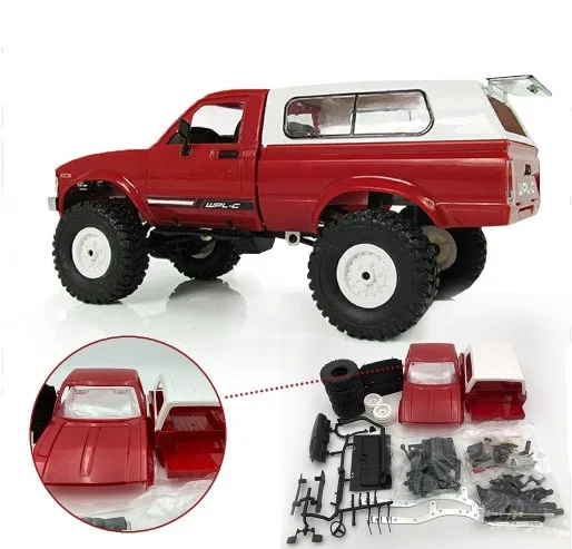 KaKBeir WPL C24 2.4G DIY RC Car KIT Remote Control Car RC Crawler Off-road Car Buggy Moving Machine RC Car 4WD Kids Toys
