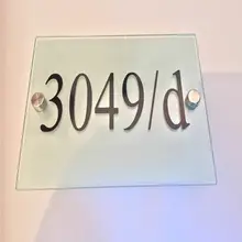 DIY Знак акриловый стеклянный эффект знак современный табличка номер двери адрес 140x100 мм