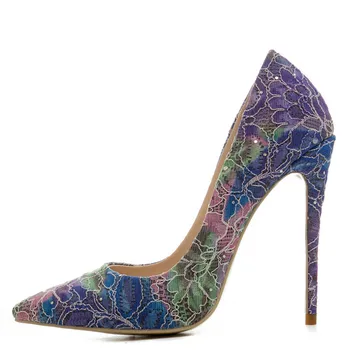 

YECHNE Woman Pink Valentine Shoes Stiletto Plus Size 33 43 44 Pairs High heels Shoes Hot Punch Party Wedding Pumps