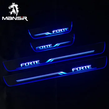 

12V LED Door Sill Lights For Kia Forte 2009 2010 2011 - 2018 2019 Plate Guard Pathway Welcome Car Scuff Led Light Pedal Light