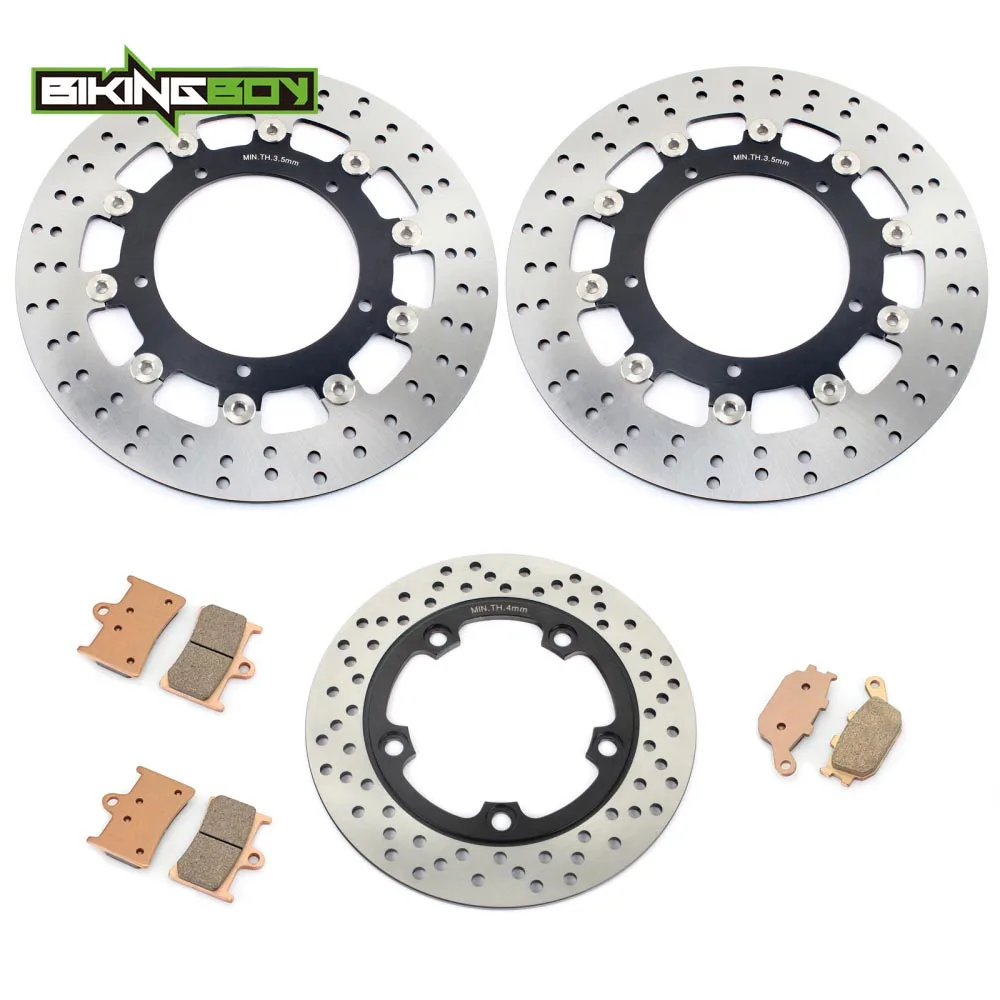 BIKINGBOY для YAMAHA YZF R6 YZF-R6 2005 2006 2007 2008 2009 2010 11 12 13 14 спереди и сзади тормозные диски роторы колодки - Цвет: Round Black