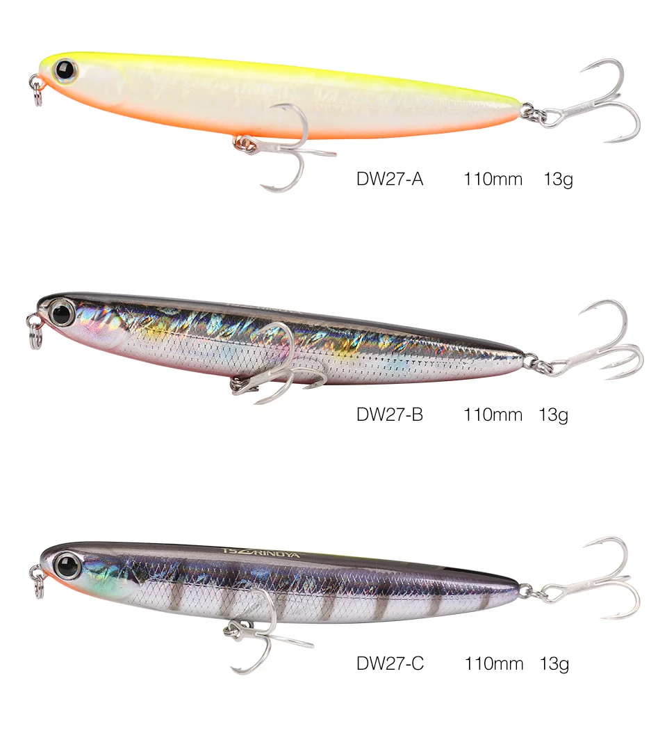 TSURINOYA Topwater приманка-карандаш 110 мм/13 г(0,46 унций) звуковые рыболовные приманки isca искусственная приманка Para Pesca Leurre Souple Peche Swimbait