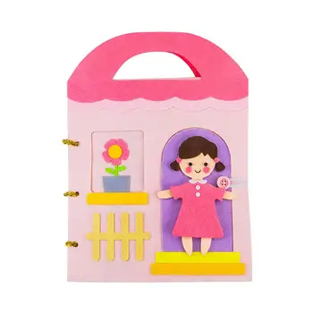

Kid Cloth Book DIY Non-Woven Panting Book Manual Intelligence Puzzle Children Toy Early Education Development Reading Book