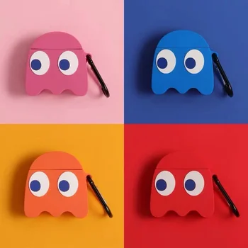

For Apple AirPods 1 2 Box Headset Coque Case Cartoon Pac-Man Soft Silicone for AirPods Case 3D Bluetooth Wireless Earphone Cover