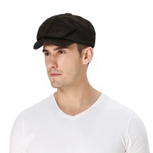 Елочкой Европа и США бейсболка с газетными текстами обувь для мужчин и женщин Шапки полосатый Восьмиугольные шляпы, насыщенные цвета