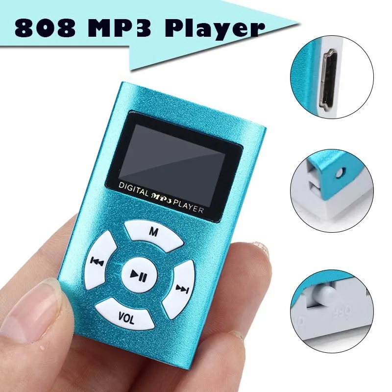 Мини MP3-плеер с ЖК-экраном 32 ГБ Micro SD TF карта MP3-плеер металлическая кнопка портативный мини MP3-плеер 4,7 дюймов