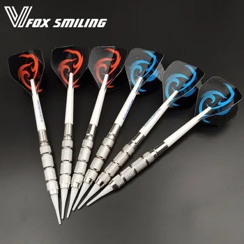 

Fox Smiling 6pcs Professional Electronic Soft Tip Darts 18g 15cm Darts With Nylon Alloy Shaft With Nice Pattern New