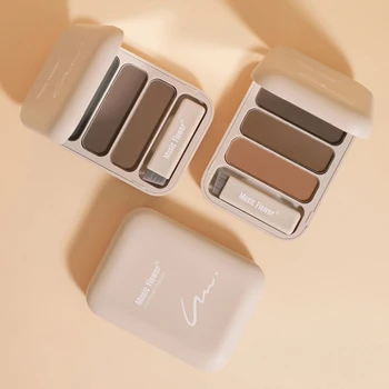 

3 Color matte Eyebrow Powder Makeup Palette Natural Brown Eye Brow Enhancers 3D Eye Brows Shadow Beauty Kit with Brush Cosmetics