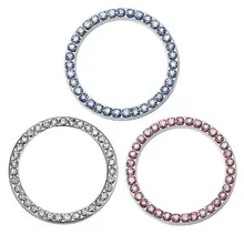 VODOOL 40 мм 1.57in OD Стайлинг для автомобиля декоративный выключатель стартера декоративная кнопка алмазные Стразы шикарные бриллианты кольцо