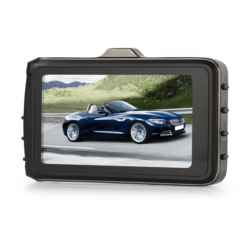 Dash Cam 1080P Full HD Автомобильный видеорегистратор, видеорегистратор с ЖК-экраном, широкий угол обзора 170 градусов, WDR, g-сенсор, детектор движения