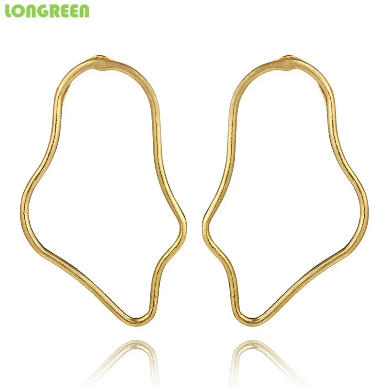 Metal Simple Stylish Geometric Round Unique Earrings For Women Girl Gifts Stainless Steel Earrings Set De Aretes Orecchini Donna - Окраска металла: Style 18 gold