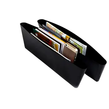 

1PC Black Car Storage Box Gap Filler Plastic Console Pocket Organizer Interior Accessories Car Seat Side Drop Caddy Catcher