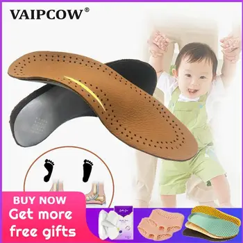 

Leather Kids Orthopedic Insoles for Children Shoes Flat Foot Arch Support Orthotic Pads Correction Health Feet Care Insole