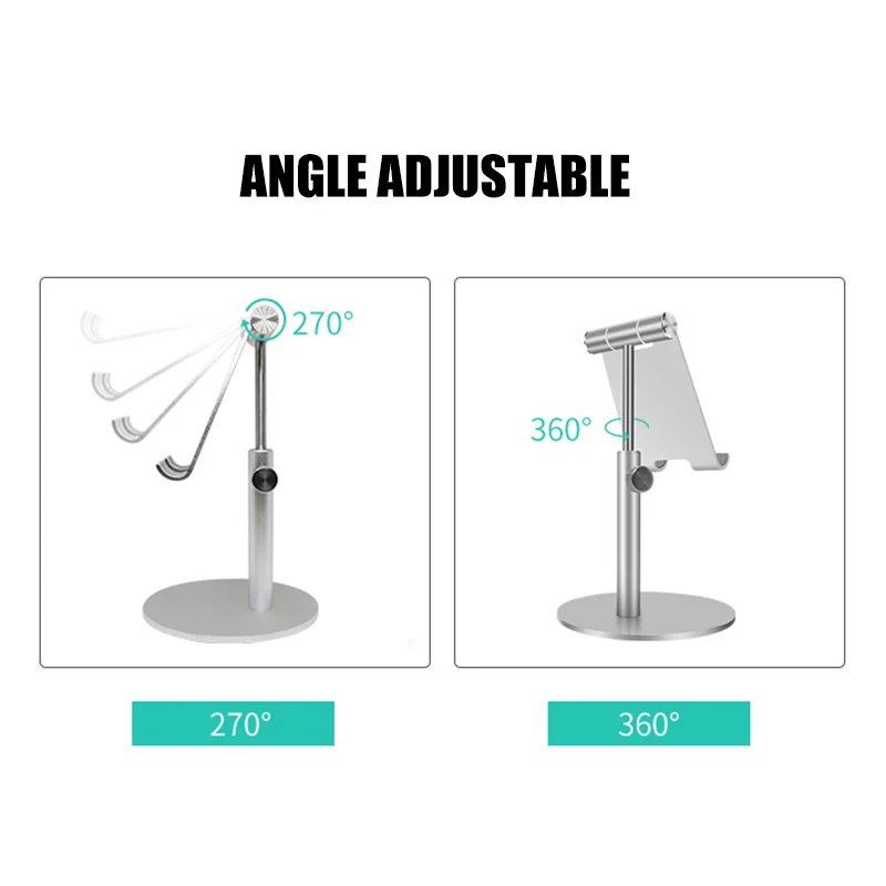 Универсальный Регулируемый Телескопический вращающийся держатель для планшета из алюминиевого сплава DJA99