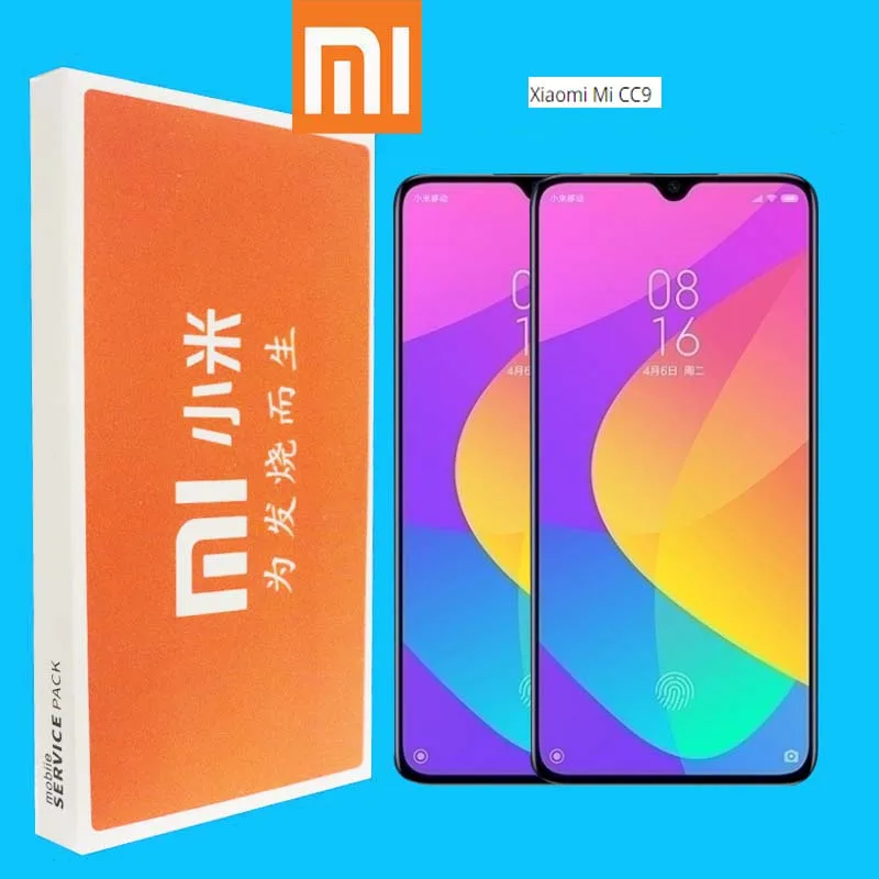 Super AMOLED для Xiao mi CC9 lcd дисплей кодирующий преобразователь сенсорного экрана в