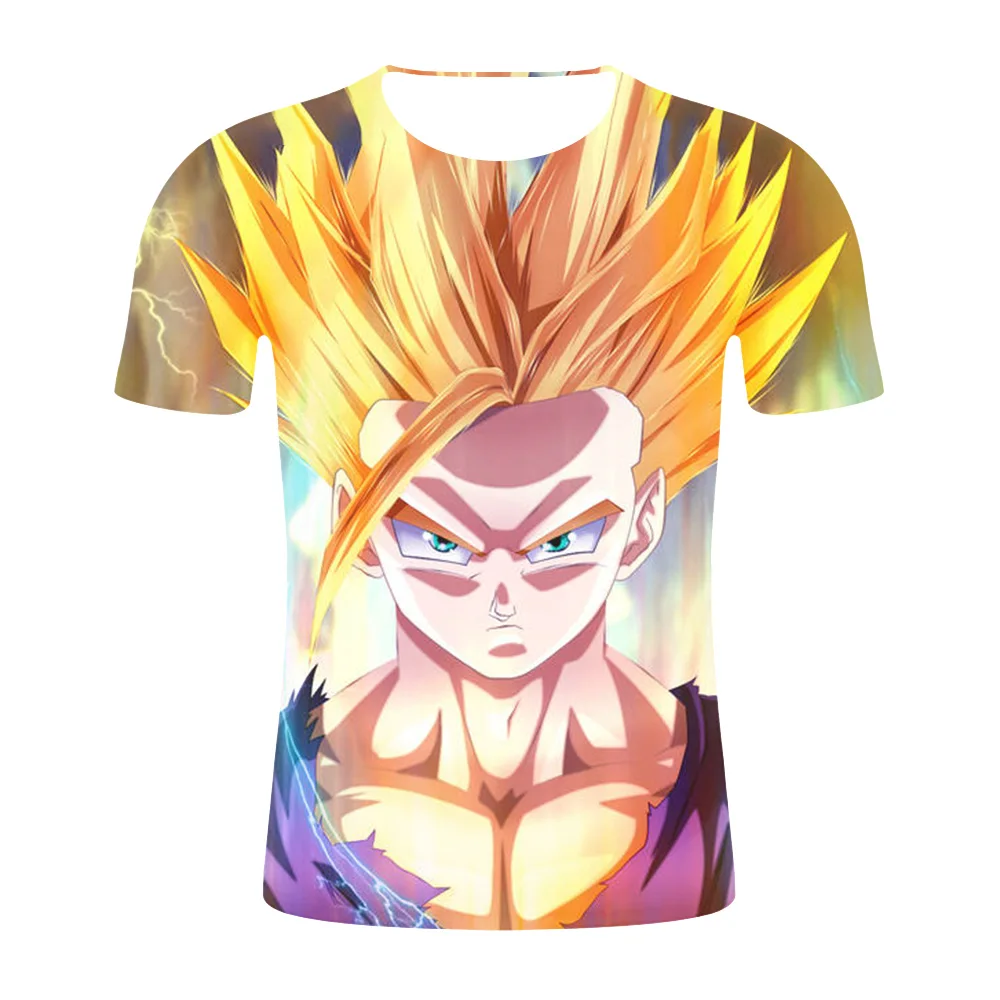 

Dragon Ball Z T-shirt Mens Summer T shirts 3D Print Super Saiyan Battle Son Goku Black Zamasu Vegeta Jiren Dragonball Tee Tops