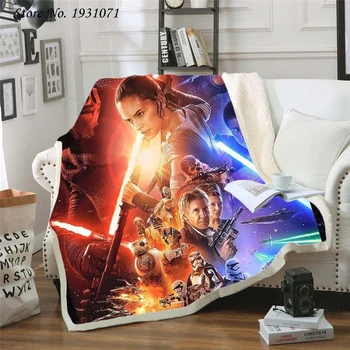 

Popular Movie Star Wars 3D Printed Fleece Blanket for Beds Thick Quilt Fashion Bedspread Sherpa Throw Blanket Adults Kids 10