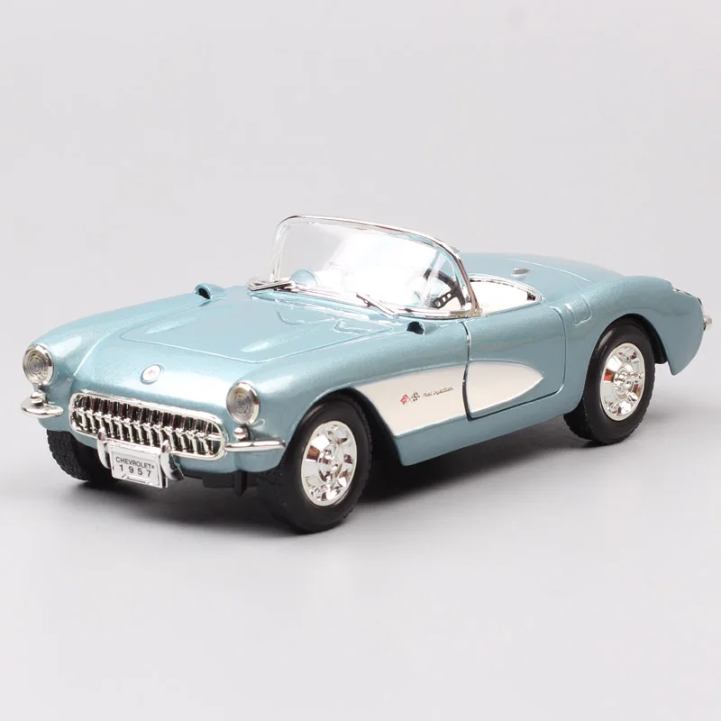 Дорожная подпись в масштабе 1:24 винтажные Chevy C1 Vette 1957 Chevrolet Corvette Стинг Ray Diecast и