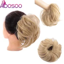 AOOSOO, 1 шт., синтетические резинки для волос, Пончик, подтянутые, гибкие волосы, пучок, прямые шиньон, эластичные, грязные резинки для волос, обертка для конского хвоста