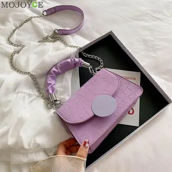 

Women Handbag Tote Portable Pleated PU Leather Lady Chain Small Shoulder Bags for Outdoor Shopping Traveling Ornaments