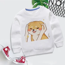 

Latest 2-7 Year Old Children's Sweatshirt Boys Girls Shiba Inu Cartoon Anime Clothes Cute And Children Clothes Printing Wimter