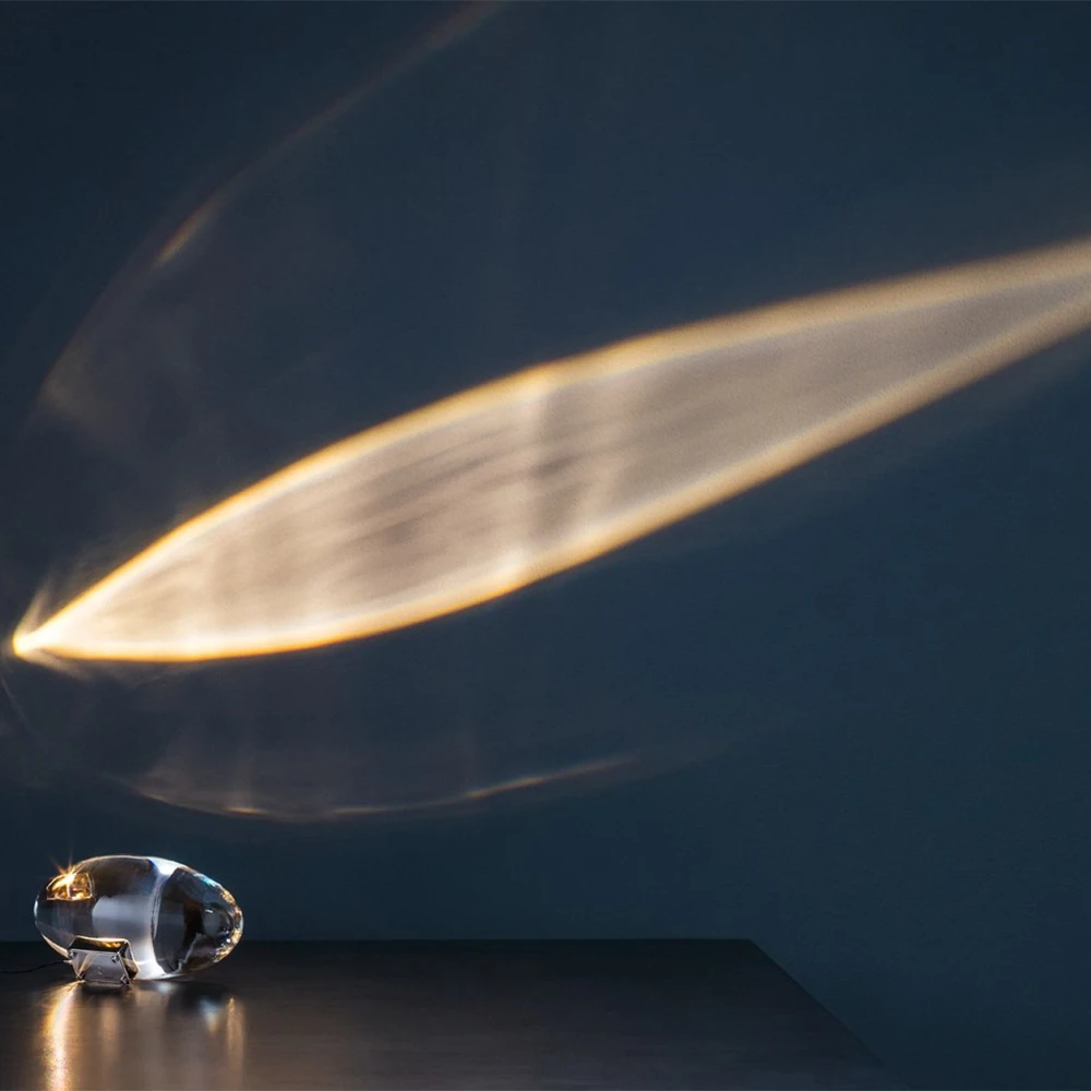 Modern Egg-shape Crystal Desk Lamps Creative Minimalist Refraction Living Room Bedside Design Personality Projection Table Light