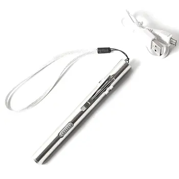 

Multi-Function Usb Charging Pupil Light Mini Flashlight Medical Yellow Light White Led Flashlight Eye Ear Flashlight