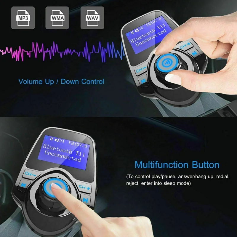 Горячий автомобильный комплект беспроводной Bluetooth FM USB передатчик зарядное устройство MP3-плеер Радио адаптер Авто универсальный M8617