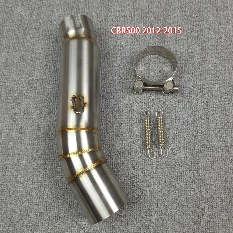 Motorcycle Exhaust Contact Middle Mid Pipe Connector For HONDA 2012 2013 2014 2015 CBR500R CB500X CBR400R CB400X Systems |