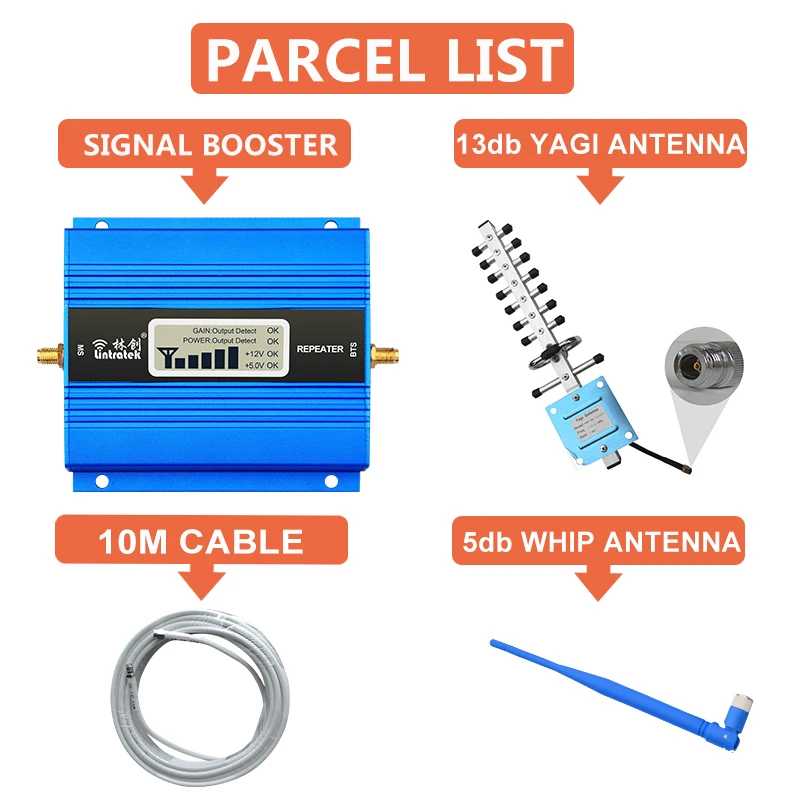 Lintratek Upgrade 2G 3G 4G Signal Repeater 900