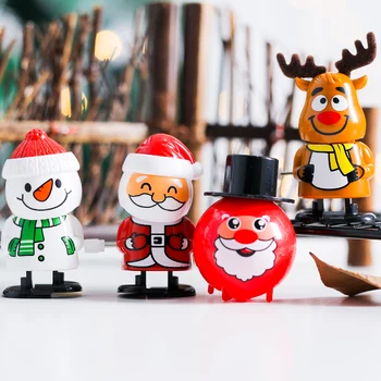 

Christmas children's gift spring on the chain jump old man Snowman elk Toy Festival shopping mall cupboard accessories