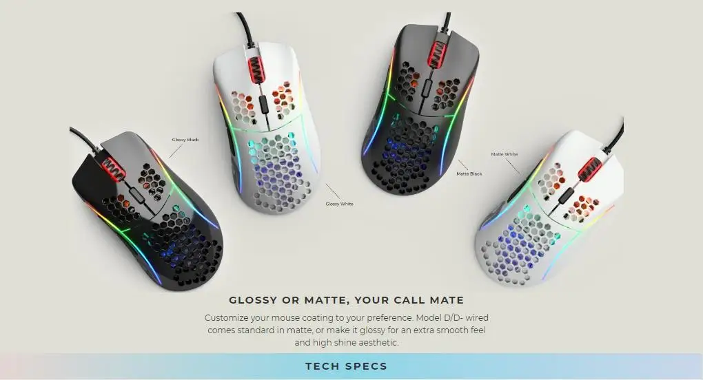 Glorious Model D- Wired RGB Gaming Mouse 12000Dpi Lightweight with Pixart® PMW-3360 Sensor (MODEL D MINUS) 35 Hf0bdd5bc07a64248b057e7fc0ad6cb71b